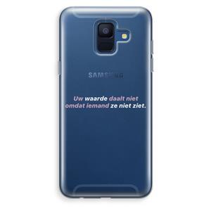 CaseCompany uw waarde daalt niet: Samsung Galaxy A6 (2018) Transparant Hoesje
