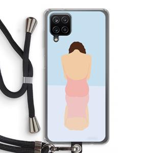 CaseCompany Mirror: Samsung Galaxy A12 Transparant Hoesje met koord