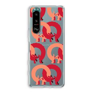 CaseCompany Dogs: Sony Xperia 5 III Transparant Hoesje