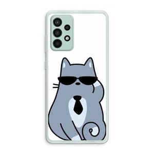 CaseCompany Cool cat: Samsung Galaxy A52s 5G Transparant Hoesje