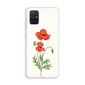 CaseCompany Red poppy: Galaxy A71 Transparant Hoesje