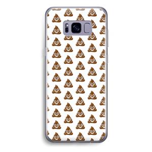 CaseCompany Poop emoji: Samsung Galaxy S8 Plus Transparant Hoesje