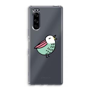 CaseCompany Birdy: Sony Xperia 5 Transparant Hoesje