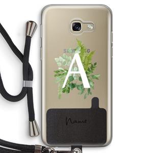 CaseCompany Green Brush: Samsung Galaxy A5 (2017) Transparant Hoesje met koord