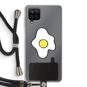 CaseCompany Spiegelei: Samsung Galaxy A12 Transparant Hoesje met koord