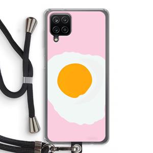 CaseCompany Sunny side up: Samsung Galaxy A12 Transparant Hoesje met koord