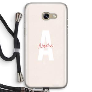 CaseCompany Strawberry Milkshake: Samsung Galaxy A5 (2017) Transparant Hoesje met koord