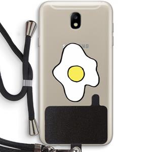 CaseCompany Spiegelei: Samsung Galaxy J7 (2017) Transparant Hoesje met koord