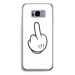 CaseCompany Middle finger white: Samsung Galaxy S8 Plus Transparant Hoesje