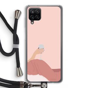 CaseCompany Wine: Samsung Galaxy A12 Transparant Hoesje met koord