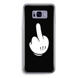 CaseCompany Middle finger black: Samsung Galaxy S8 Plus Transparant Hoesje