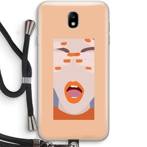 CaseCompany Surprise: Samsung Galaxy J7 (2017) Transparant Hoesje met koord