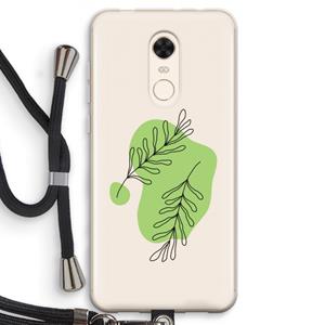 CaseCompany Beleaf in you: Xiaomi Redmi 5 Transparant Hoesje met koord
