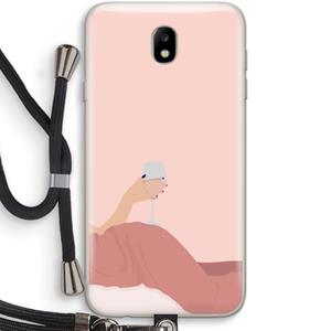 CaseCompany Wine: Samsung Galaxy J7 (2017) Transparant Hoesje met koord