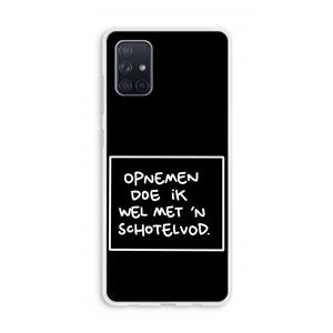 CaseCompany Schotelvod: Galaxy A71 Transparant Hoesje