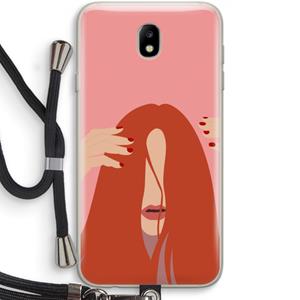 CaseCompany Woke up like this: Samsung Galaxy J7 (2017) Transparant Hoesje met koord