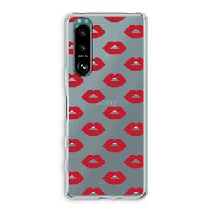 CaseCompany Lips: Sony Xperia 5 III Transparant Hoesje