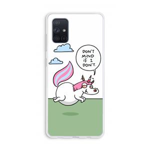 CaseCompany Unicorn: Galaxy A71 Transparant Hoesje