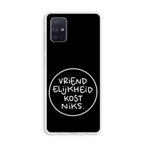 CaseCompany Vriendelijkheid: Galaxy A71 Transparant Hoesje