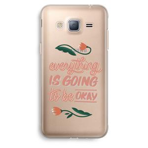 CaseCompany Optimistic flower girl: Samsung Galaxy J3 (2016) Transparant Hoesje