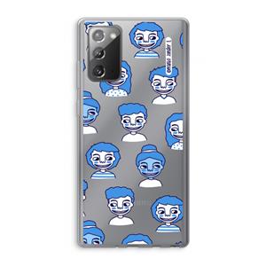 CaseCompany Gezichtjes: Samsung Galaxy Note 20 / Note 20 5G Transparant Hoesje