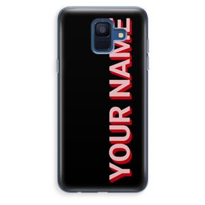 CaseCompany Namecase: Samsung Galaxy A6 (2018) Transparant Hoesje