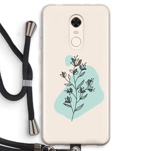 CaseCompany Violets are blue: Xiaomi Redmi 5 Transparant Hoesje met koord