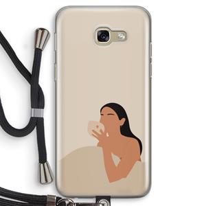 CaseCompany Fresh coffee: Samsung Galaxy A5 (2017) Transparant Hoesje met koord