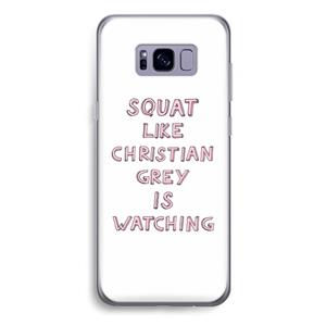 CaseCompany Christian Grey: Samsung Galaxy S8 Plus Transparant Hoesje