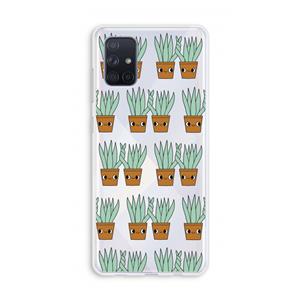 CaseCompany Sansevieria: Galaxy A71 Transparant Hoesje