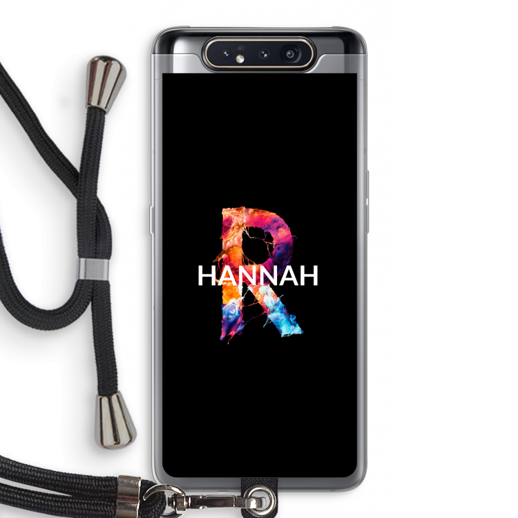 CaseCompany Abstract Spectrum: Samsung Galaxy A80 Transparant Hoesje met koord