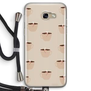 CaseCompany Morning coffee: Samsung Galaxy A5 (2017) Transparant Hoesje met koord
