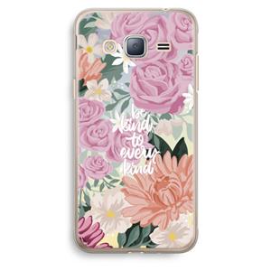 CaseCompany Kindness matters: Samsung Galaxy J3 (2016) Transparant Hoesje