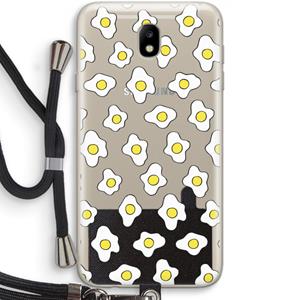 CaseCompany Spiegeleitjes: Samsung Galaxy J7 (2017) Transparant Hoesje met koord