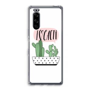 CaseCompany I love cacti: Sony Xperia 5 Transparant Hoesje