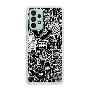 CaseCompany Vexx Black Mixtape: Samsung Galaxy A52s 5G Transparant Hoesje