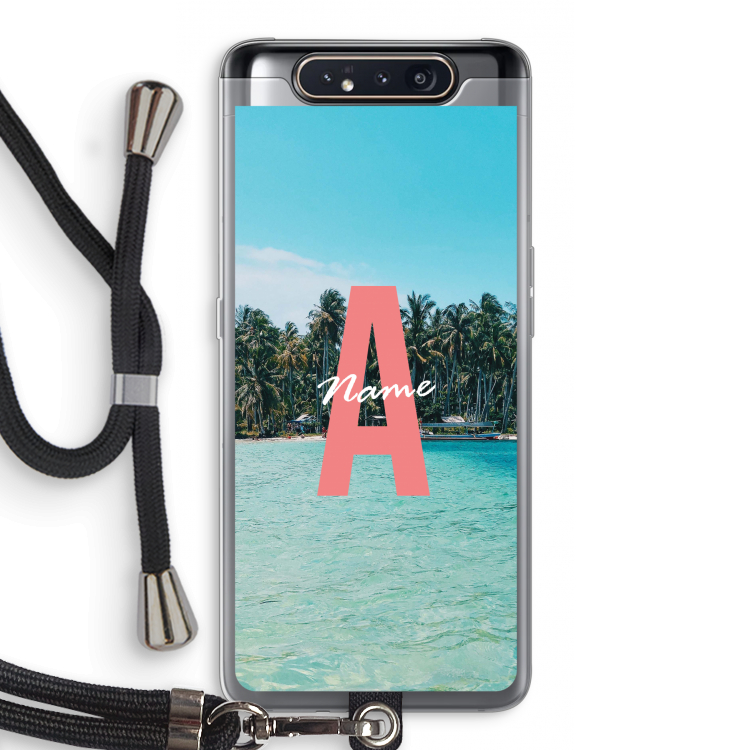 CaseCompany Pacific Dream: Samsung Galaxy A80 Transparant Hoesje met koord