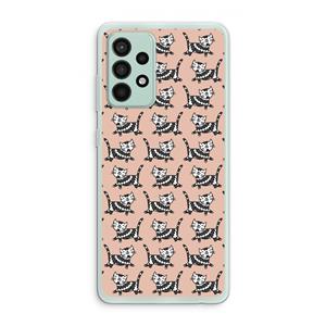 CaseCompany Zwarte poes: Samsung Galaxy A52s 5G Transparant Hoesje