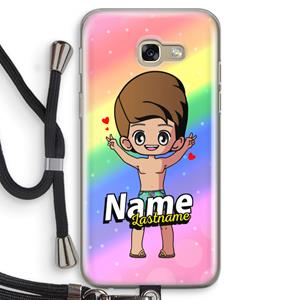 CaseCompany Chibi Maker man: Samsung Galaxy A5 (2017) Transparant Hoesje met koord