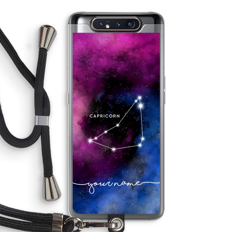 CaseCompany Sterrenbeeld - Donker: Samsung Galaxy A80 Transparant Hoesje met koord