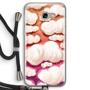 CaseCompany Katoen Wolken: Samsung Galaxy A5 (2017) Transparant Hoesje met koord