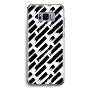 CaseCompany Zwarte vegen: Samsung Galaxy S8 Plus Transparant Hoesje