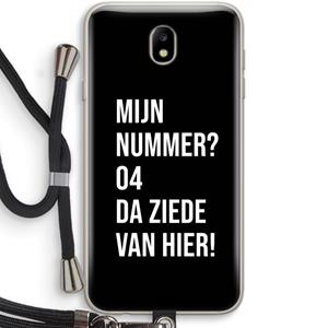 CaseCompany Da ziede van hier - Zwart: Samsung Galaxy J7 (2017) Transparant Hoesje met koord