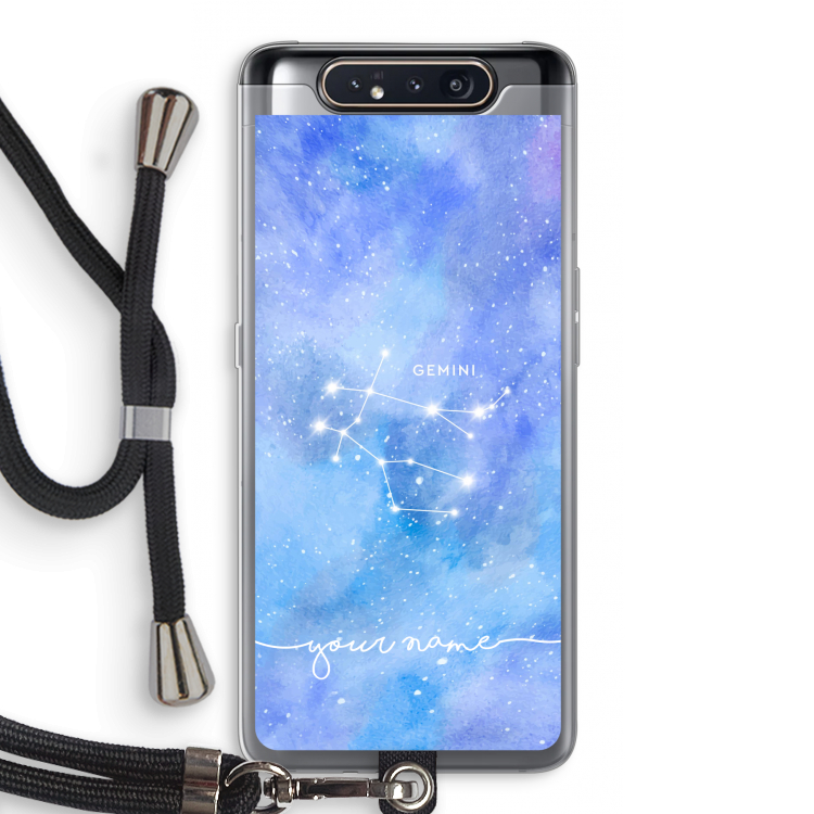 CaseCompany Sterrenbeeld - Licht: Samsung Galaxy A80 Transparant Hoesje met koord