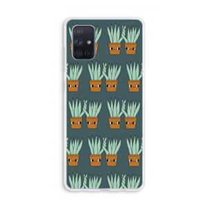 CaseCompany Sansevieria: Galaxy A71 Transparant Hoesje