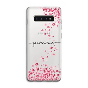 CaseCompany Hartjes en kusjes: Samsung Galaxy S10 4G Transparant Hoesje