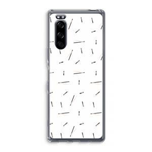 CaseCompany Hipster stripes: Sony Xperia 5 Transparant Hoesje
