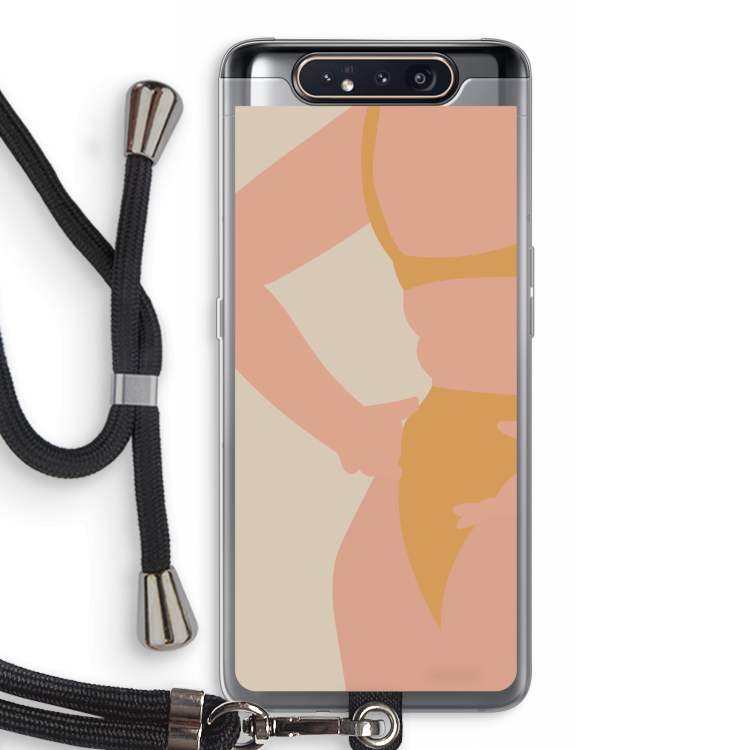 CaseCompany Bikini body: Samsung Galaxy A80 Transparant Hoesje met koord