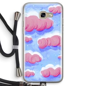 CaseCompany Roze wolken met vogels: Samsung Galaxy A5 (2017) Transparant Hoesje met koord