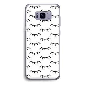 CaseCompany Wimpers: Samsung Galaxy S8 Plus Transparant Hoesje
